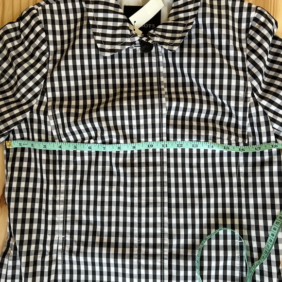 Talbots Black and White check raincoat - Picture 4 of 5